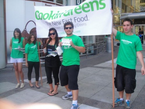 Cookin’ Greens Team arrives near the  Eaton Centre for the  Toronto International  Film Festival